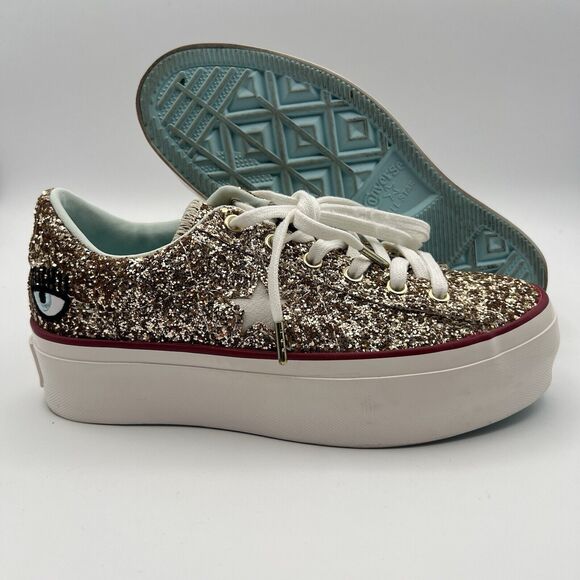 Converse X Chiara Ferragni One Star Platform OX Shoes Size 5 - 562026C - RARE - Picture 1 of 7
